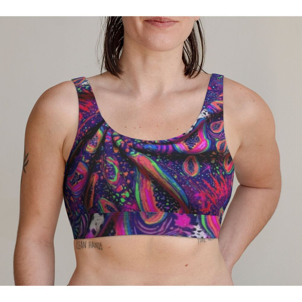 Cosmic Papaya Abstract Scoop Bralette